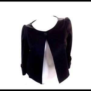 Jones New York Women’s Black Satin Cropped Blazer